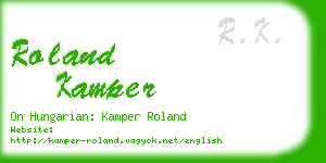 roland kamper business card